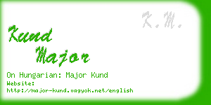kund major business card